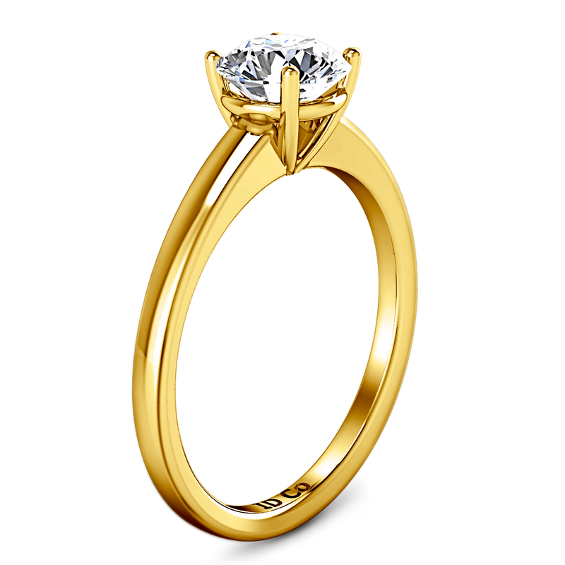 Solitaire Diamond Engagement Ring Nuovo 14K Yellow Gold