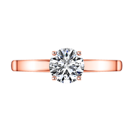 Solitaire Diamond Engagement Ring Nuovo 14K Rose Gold