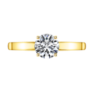 Solitaire Diamond Engagement Ring Nuovo 14K Yellow Gold