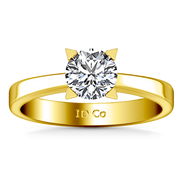 Solitaire Diamond Engagement Ring Icon 14K Yellow Gold