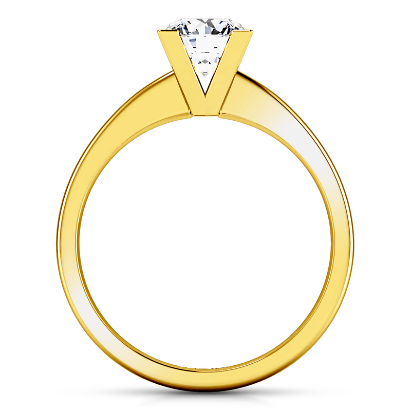 Solitaire Diamond Engagement Ring Icon 14K Yellow Gold