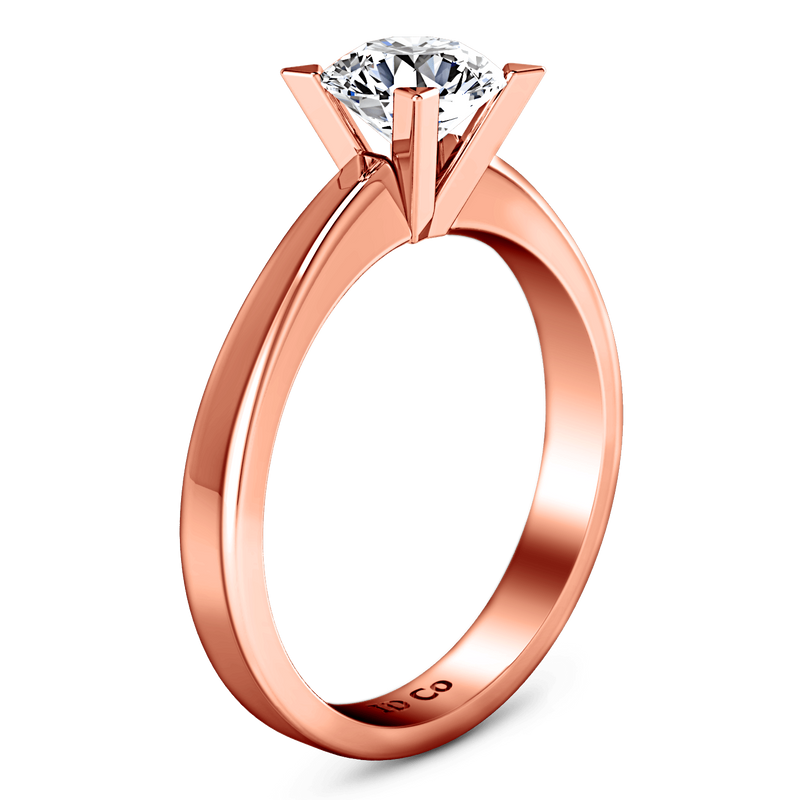 Solitaire Diamond Engagement Ring Icon 14K Rose Gold