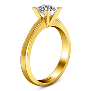 Solitaire Diamond Engagement Ring Icon 14K Yellow Gold
