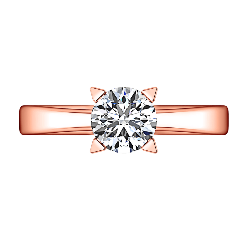 Solitaire Diamond Engagement Ring Icon 14K Rose Gold