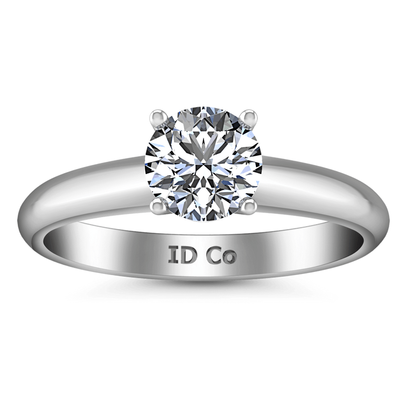 Round Diamond Solitaire Engagement Ring Carys 14K White Gold