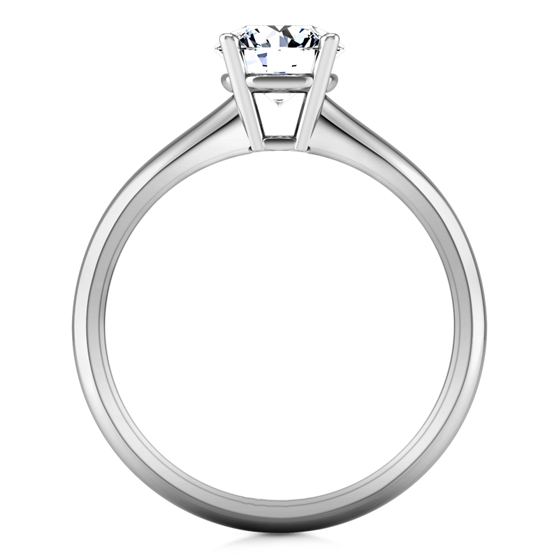 Round Diamond Solitaire Engagement Ring Carys 14K White Gold