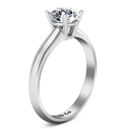 Round Diamond Solitaire Engagement Ring Carys 14K White Gold