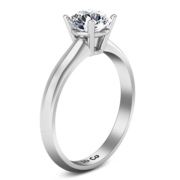 Round Diamond Solitaire Engagement Ring Carys 14K White Gold