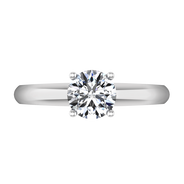 Round Diamond Solitaire Engagement Ring Carys 14K White Gold