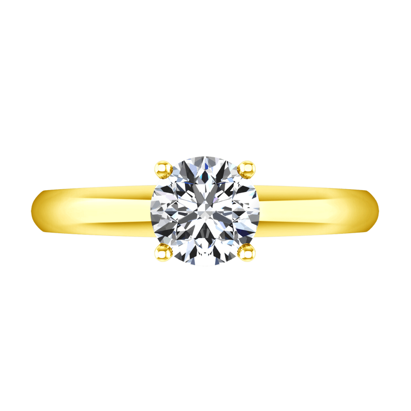Solitaire Diamond Engagement Ring Carys 14K Yellow Gold