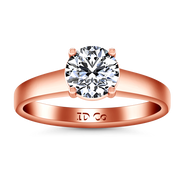 Solitaire Diamond Engagement Ring Valse  14K Rose Gold