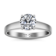 Round Diamond Solitaire Engagement Ring Valse  14K White Gold