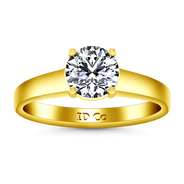 Solitaire Diamond Engagement Ring Valse  14K Yellow Gold