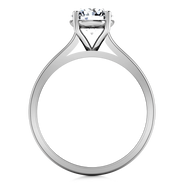 Round Diamond Solitaire Engagement Ring Valse  14K White Gold