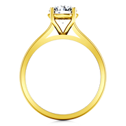 Solitaire Diamond Engagement Ring Valse  14K Yellow Gold