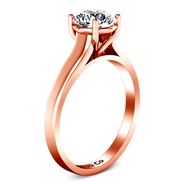 Solitaire Diamond Engagement Ring Valse  14K Rose Gold
