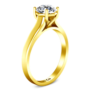 Solitaire Diamond Engagement Ring Valse  14K Yellow Gold