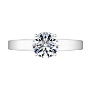 Round Diamond Solitaire Engagement Ring Valse  14K White Gold