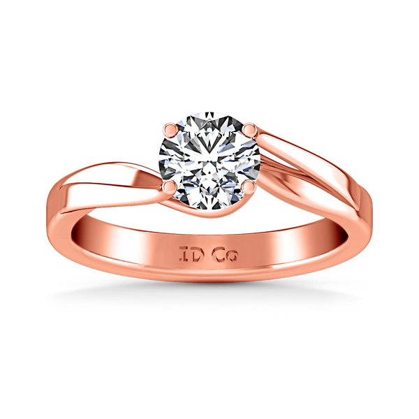 Solitaire Diamond Engagement Ring Laurel 14K Rose Gold