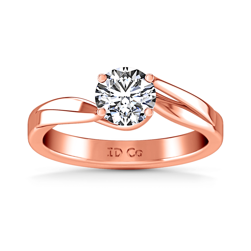 Solitaire Diamond Engagement Ring Laurel 14K Rose Gold