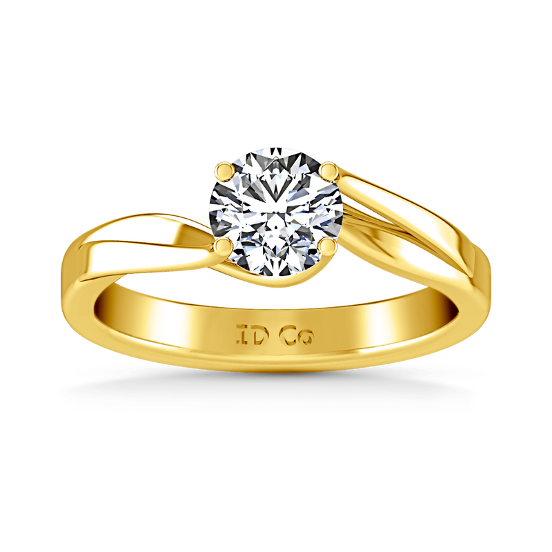 Solitaire Diamond Engagement Ring Laurel 14K Yellow Gold