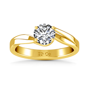 Solitaire Diamond Engagement Ring Laurel 14K Yellow Gold