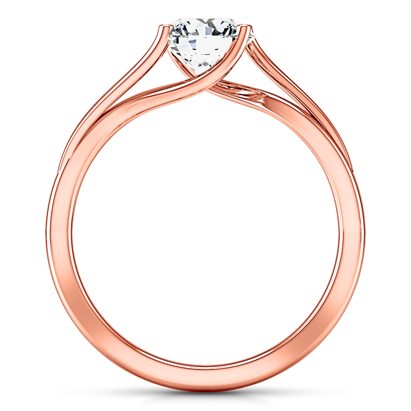Solitaire Diamond Engagement Ring Laurel 14K Rose Gold