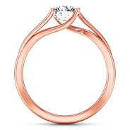 Solitaire Diamond Engagement Ring Laurel 14K Rose Gold