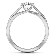 Round Diamond Solitaire Engagement Ring Laurel 14K White Gold