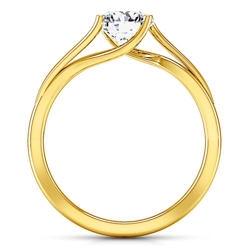 Solitaire Diamond Engagement Ring Laurel 14K Yellow Gold