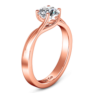 Solitaire Diamond Engagement Ring Laurel 14K Rose Gold
