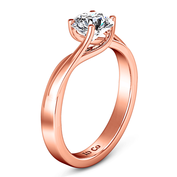 Solitaire Diamond Engagement Ring Laurel 14K Rose Gold