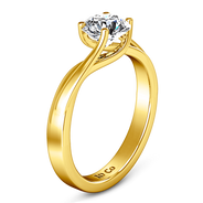 Solitaire Diamond Engagement Ring Laurel 14K Yellow Gold