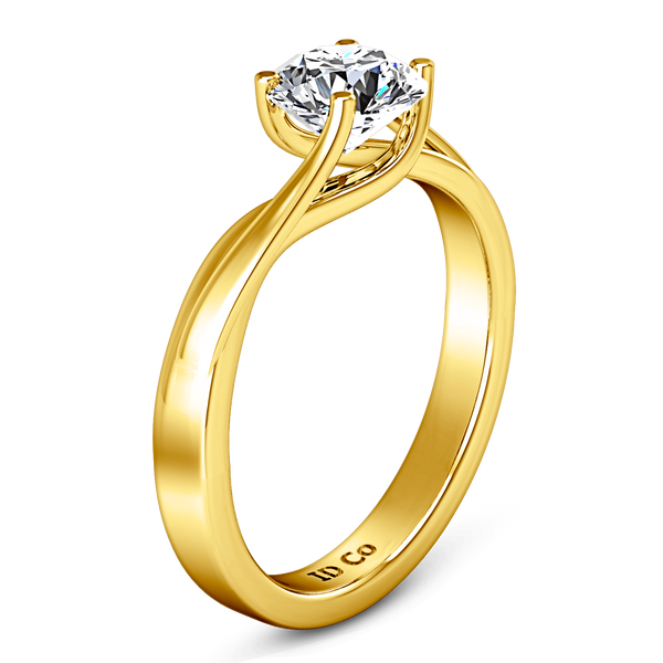Solitaire Diamond Engagement Ring Laurel 14K Yellow Gold