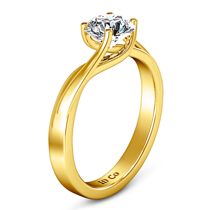 Solitaire Diamond Engagement Ring Laurel 14K Yellow Gold