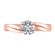 Solitaire Diamond Engagement Ring Laurel 14K Rose Gold