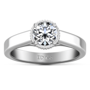 Round Diamond Solitaire Engagement Ring Carina  14K White Gold