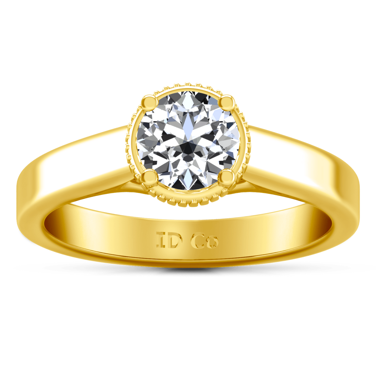 Solitaire Diamond Engagement Ring Carina  14K Yellow Gold