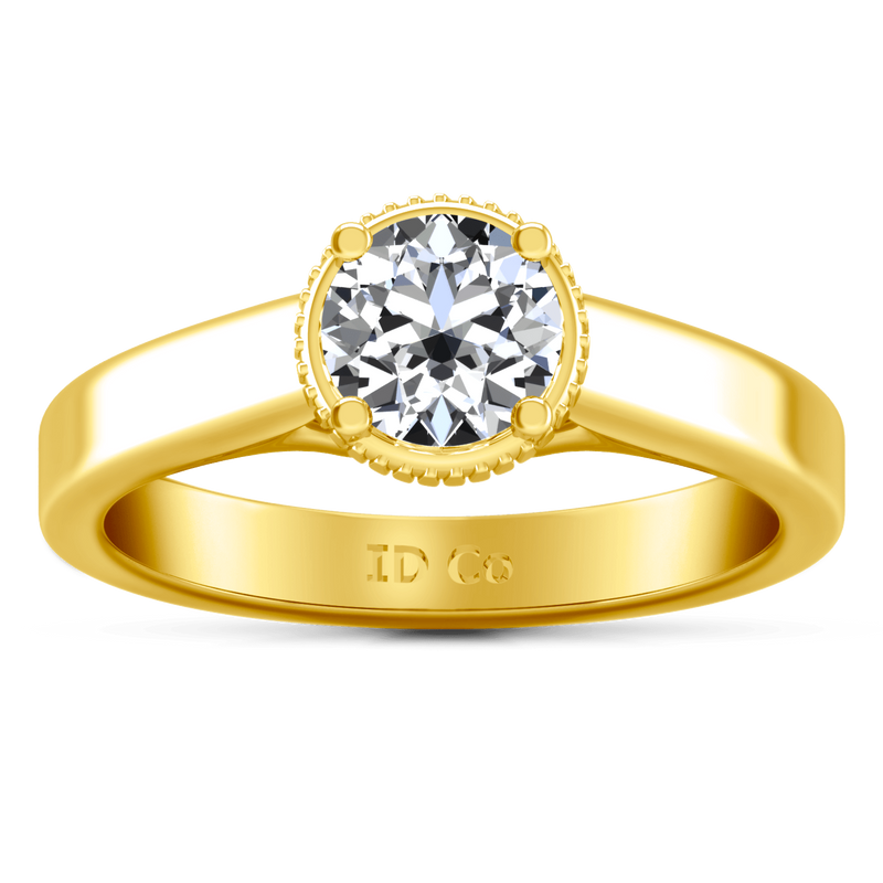 Solitaire Diamond Engagement Ring Carina  14K Yellow Gold