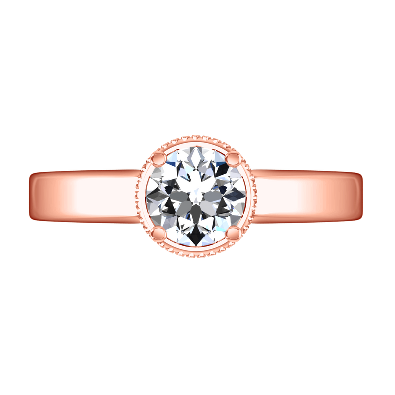 Solitaire Diamond Engagement Ring Carina  14K Rose Gold