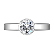 Round Diamond Solitaire Engagement Ring Carina  14K White Gold