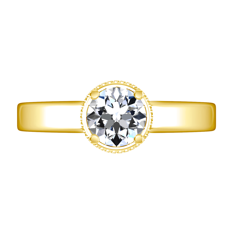 Solitaire Diamond Engagement Ring Carina  14K Yellow Gold