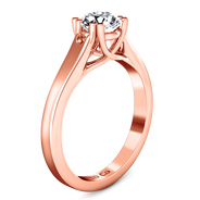 Solitaire Diamond Engagement Ring Royale Lattice 14K Rose Gold