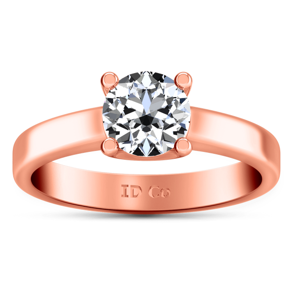 Solitaire Diamond Engagement Ring Amira 14K Rose Gold