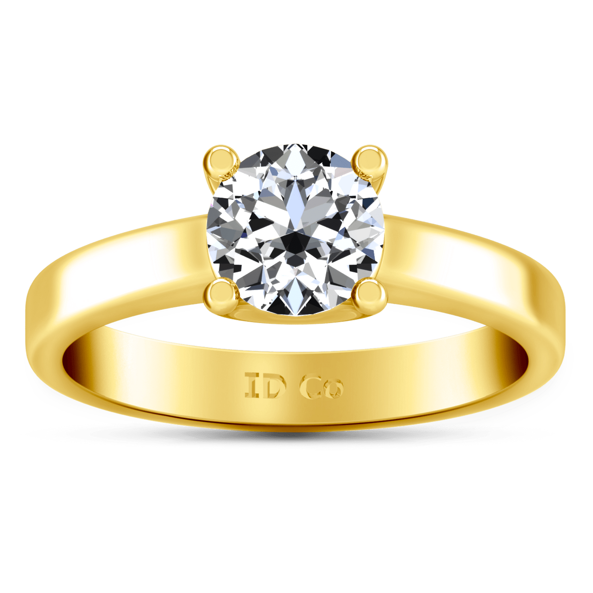 Solitaire Diamond Engagement Ring Amira 14K Yellow Gold