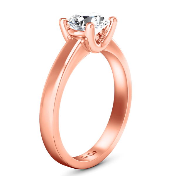 Solitaire Diamond Engagement Ring Amira 14K Rose Gold