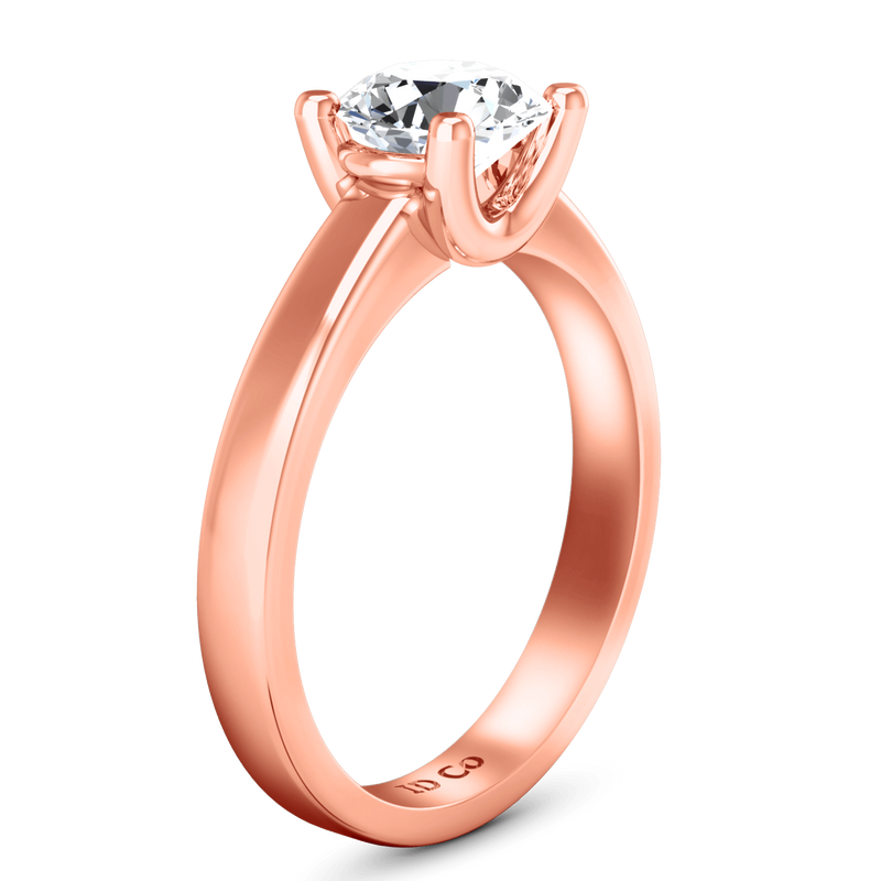 Solitaire Diamond Engagement Ring Amira 14K Rose Gold