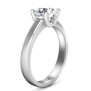 Round Diamond Solitaire Engagement Ring Amira 14K White Gold