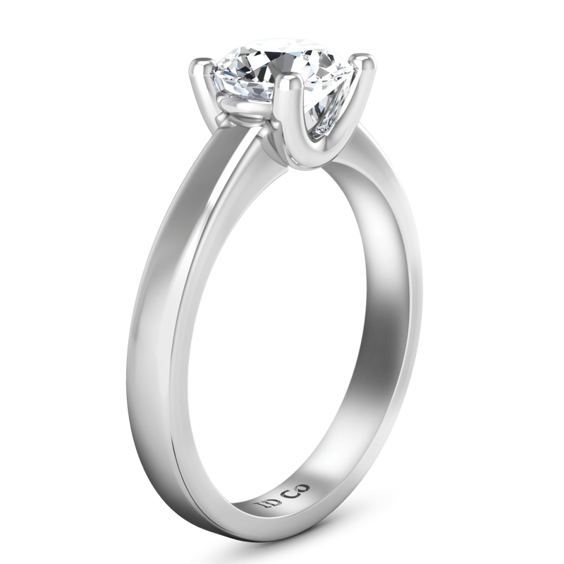 Round Diamond Solitaire Engagement Ring Amira 14K White Gold