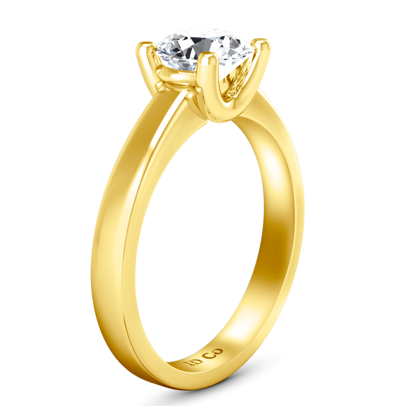 Solitaire Diamond Engagement Ring Amira 14K Yellow Gold